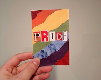 PRIDE | analog collage minizine | pride, queer, rainbow, gilbert baker