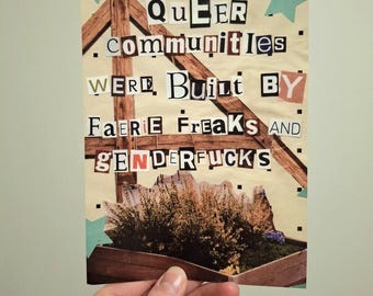 queer community art print | wall art, decor, analog collage, queer art