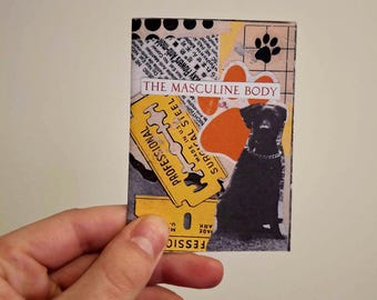 the masculine body mini zine | analog collage, therian art