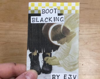 bootblacking | gay bootblacking leather fetish kink minizine | queer, lgbt, gay collage