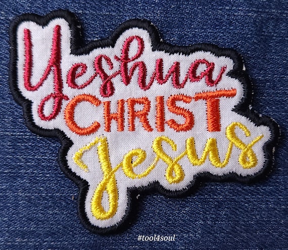Yeshua Christ Jesus Patch: Retro Embroidered Applique