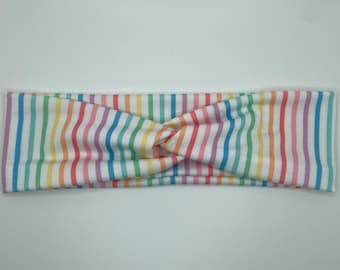 Pastel regenboog hoofdband