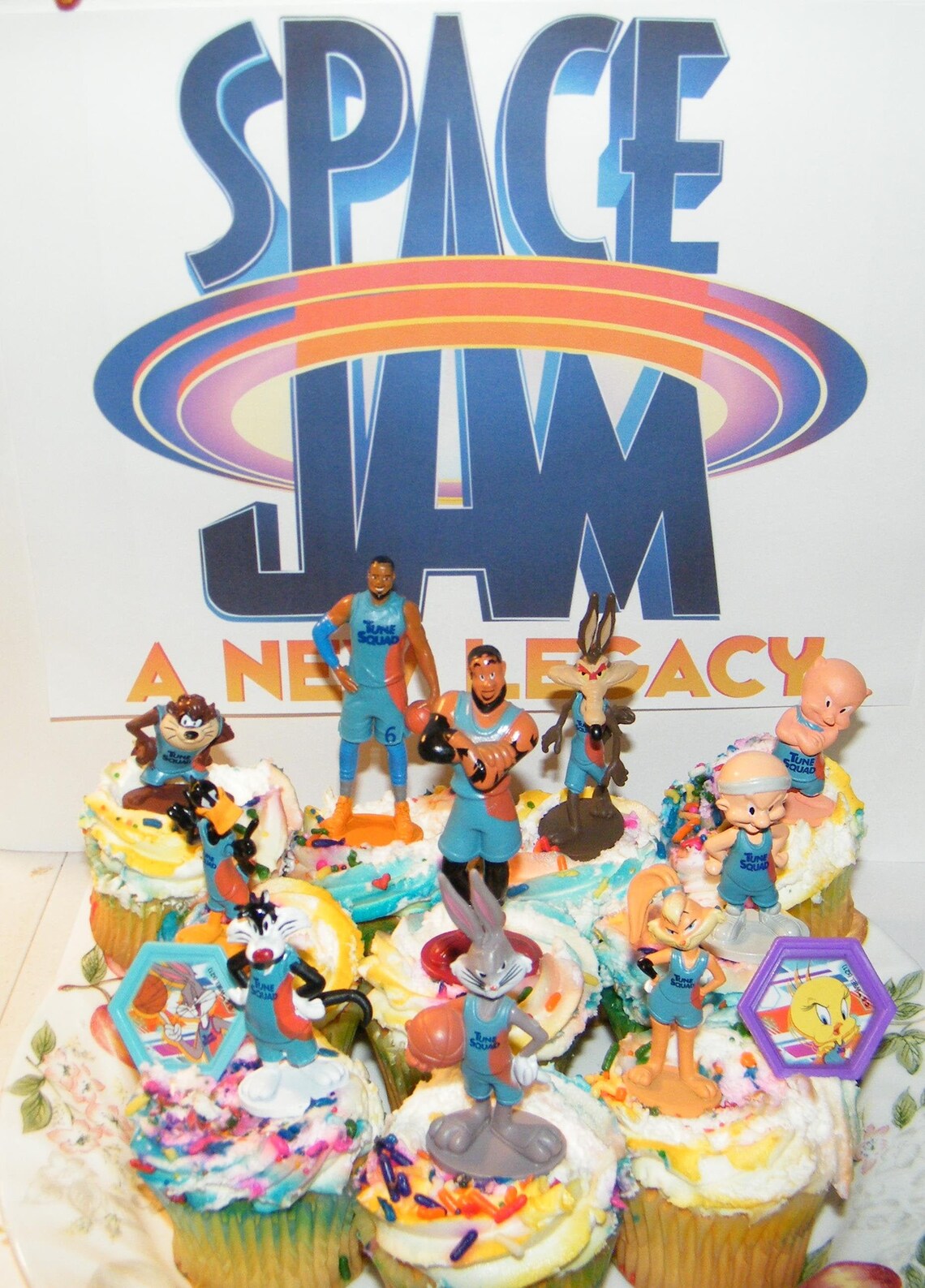 Space Jam A New Legacy Movie Deluxe Cake Toppers Cupcake Etsy