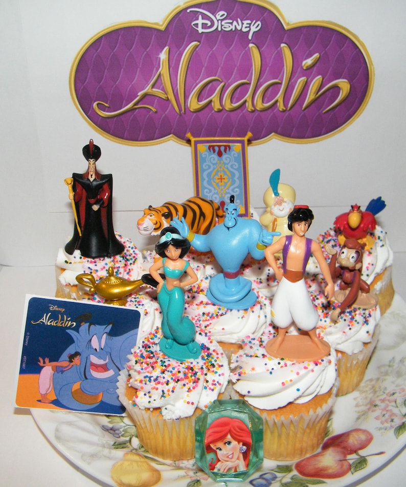 Disney Aladdin Movie Deluxe Cake Toppers Cupcake Decorations Etsy