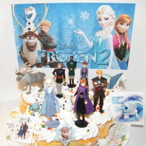 Disney Frozen 2 Movie Deluxe Cake Toppers Cupcake Toppers 13 Set with 10 Figures Featuring Olaf, Anna, Elsa, Fun New Characters and More!