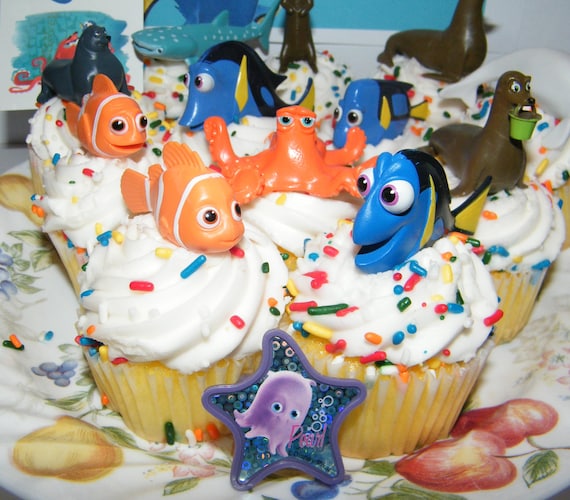 Disney Finding Nemo Cake Toppers Set of 12 Fun Figures with Dory Nemo and More!
