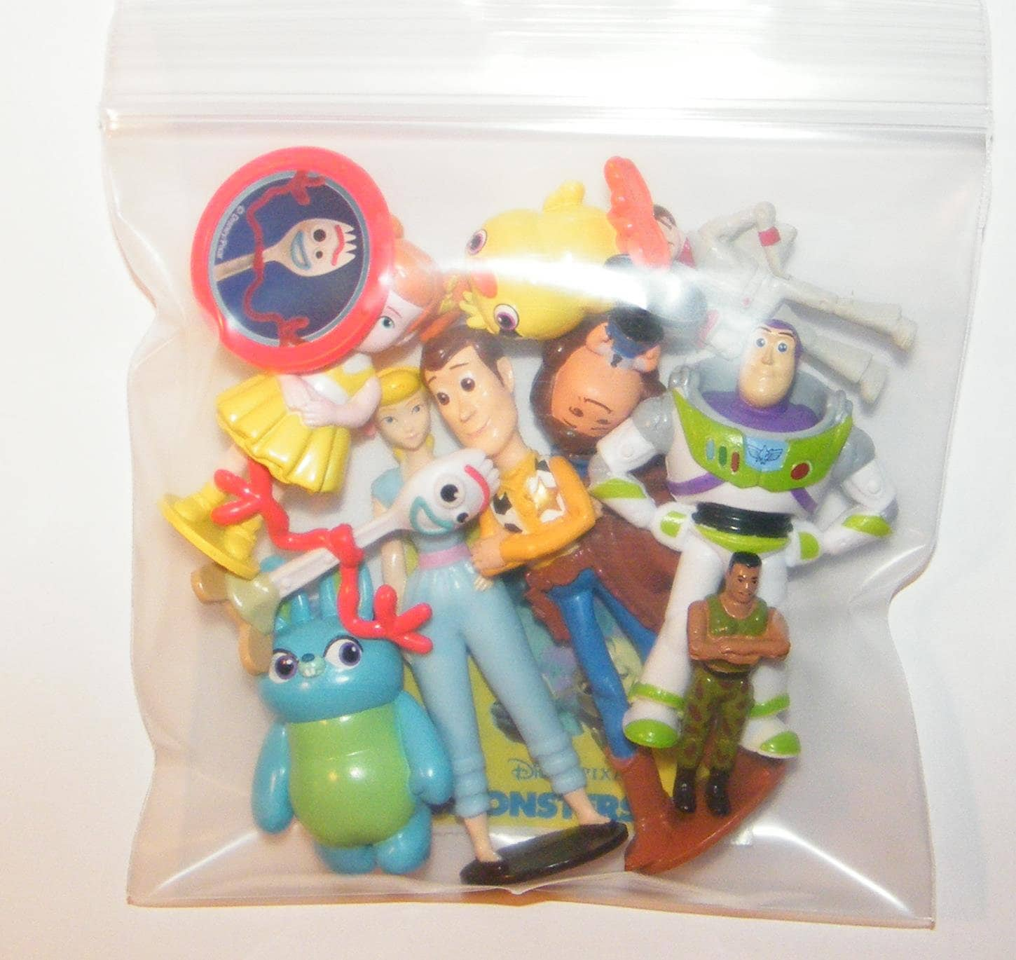 Disney Toy Story 4 Movie Cake Toppers 13 Set With 10 Figures, Movie  Stickers and TS Ring With Woody, Buzz and New Characters Like Forky 