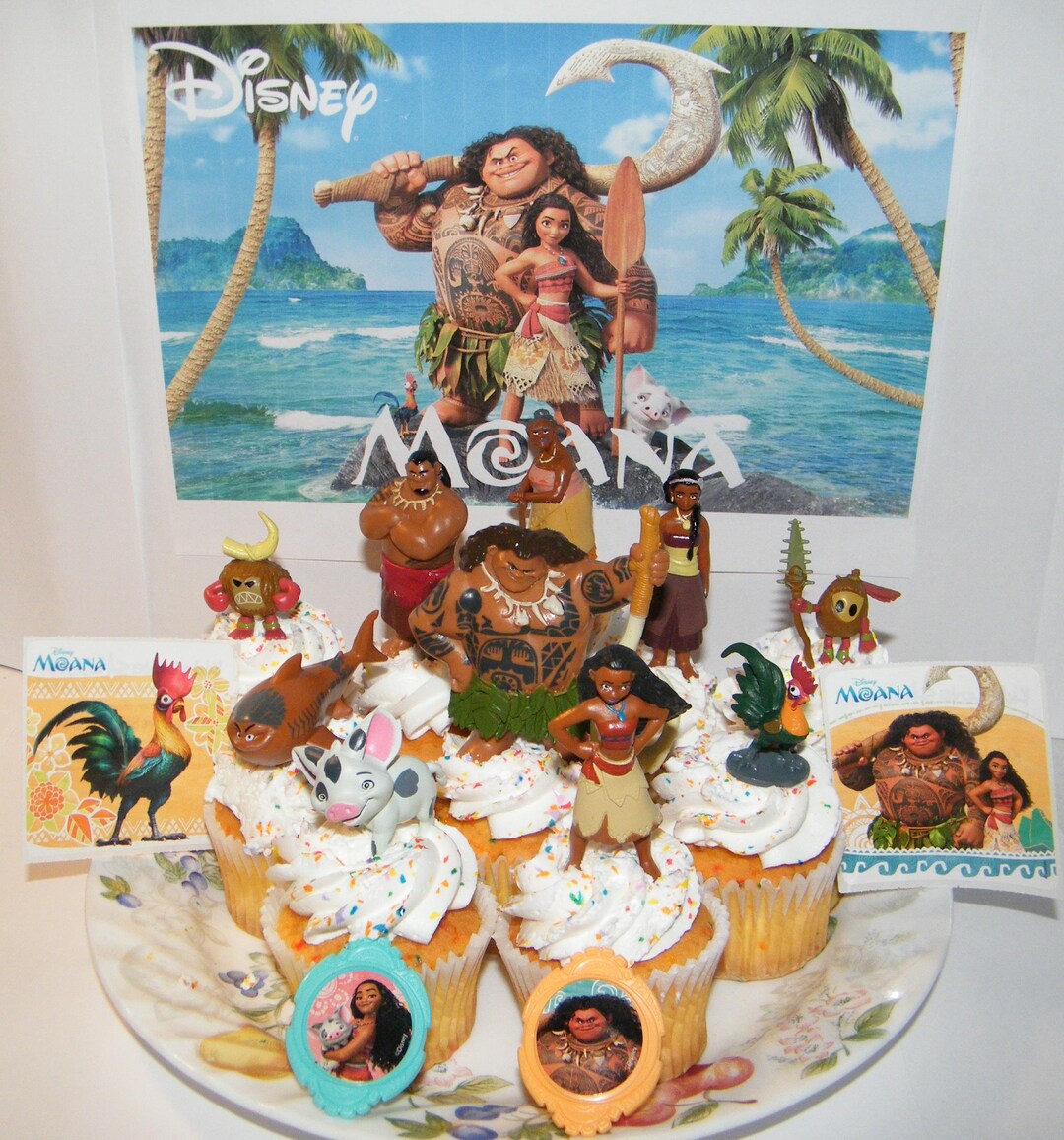 Moana Inspiré Cupcake Toppers Moana Cupcake Toppers Fête D'Anniversaire