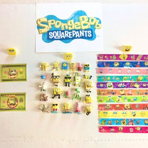 Spongebob Squarepants Party Favors/Collectors Set with 23 Figures, 11 Bracelets, 3 Rings, and 2 Stickers image 1