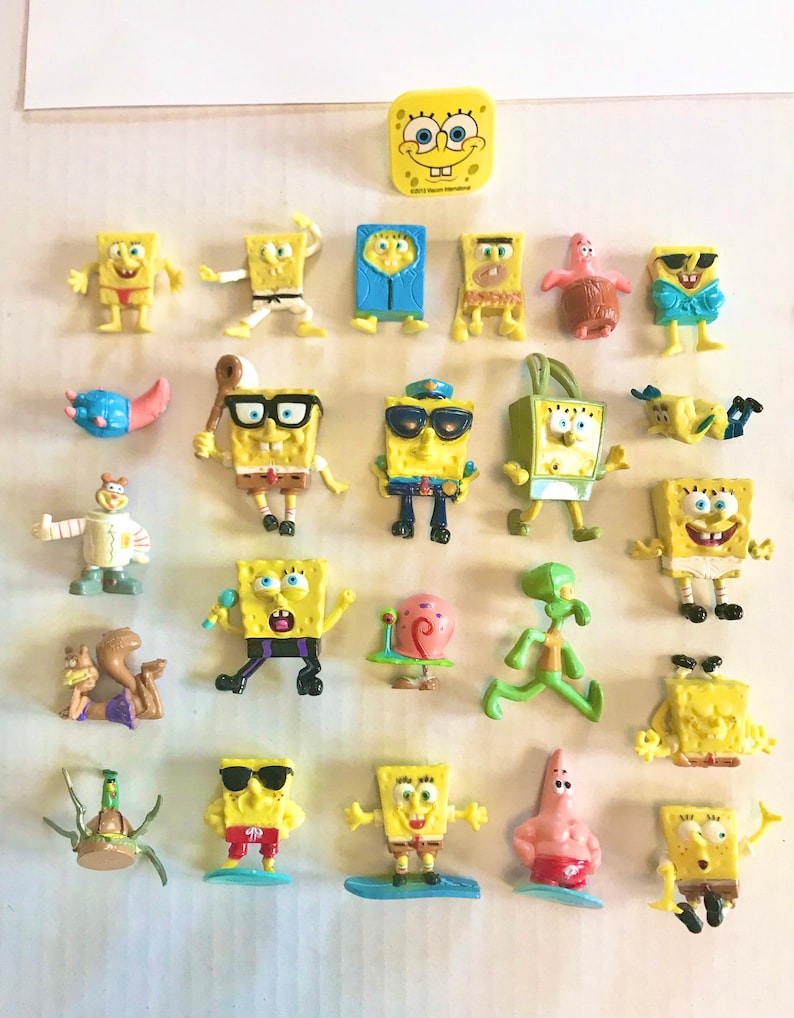 Spongebob Squarepants Party Favors/Collectors Set with 23 Figures, 11 Bracelets, 3 Rings, and 2 Stickers image 2