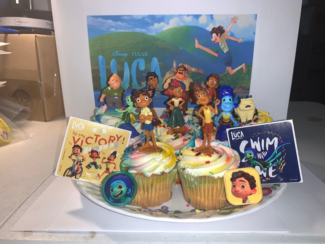 Disney Luca Movie Deluxe Cake Toppers Cupcake Decorations Set of 14 ...