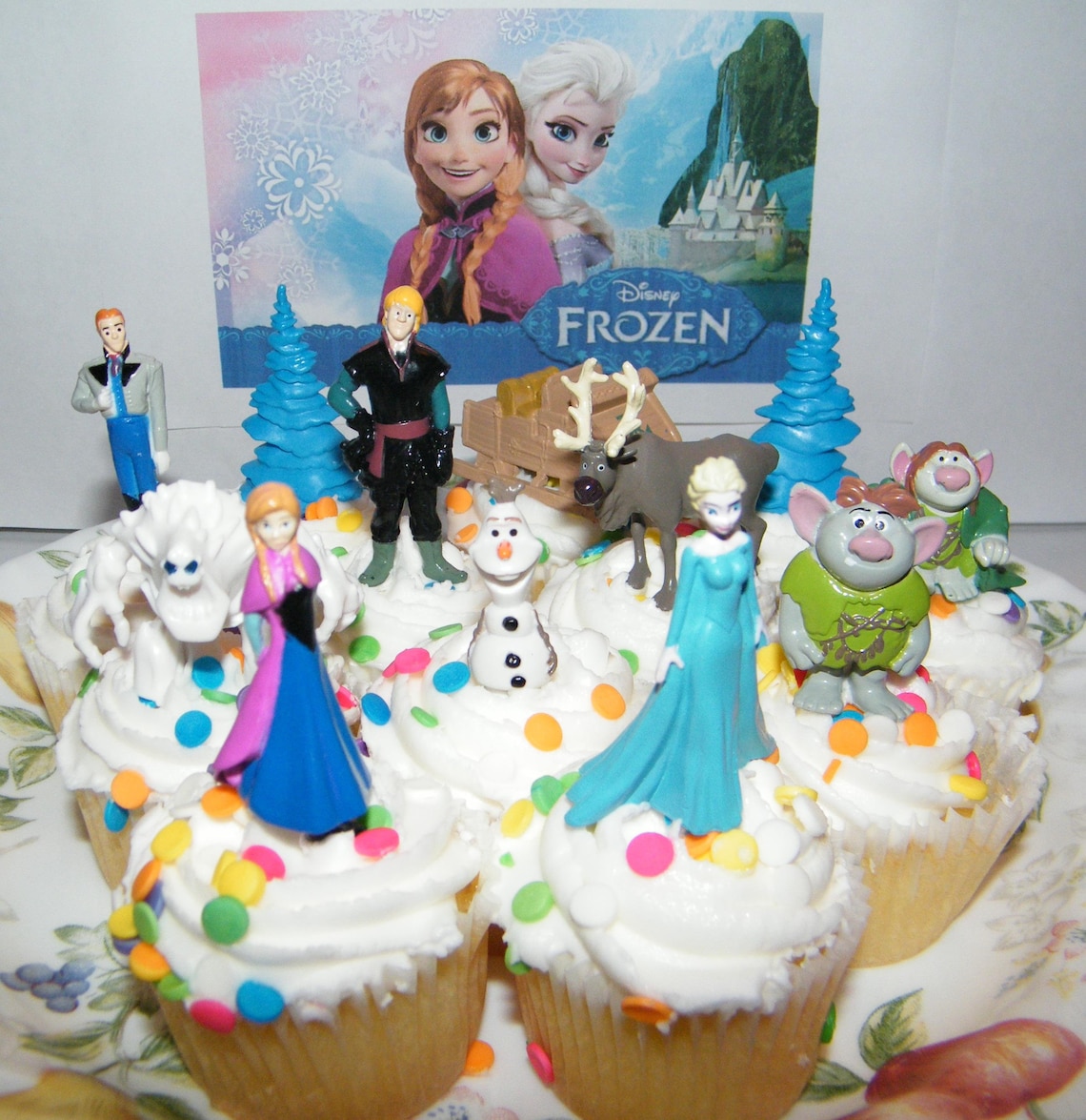 Disney Frozen Movie Deluxe Mini Cake Topper Cupcake Decorations 12 Set — free download