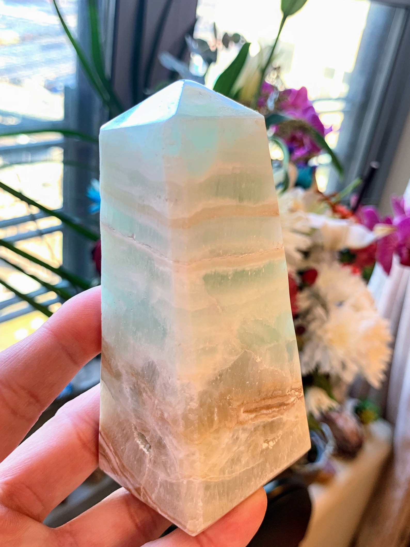 Sea Green Calcite Tower 4 Pistachio Calcite Tower Aragonite Etsy