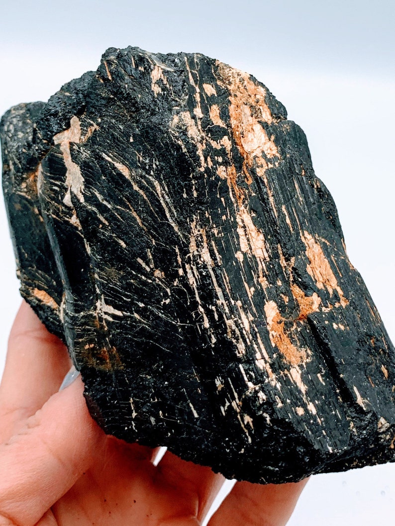 Black TourmalineSchorl with Mica and Feldspar