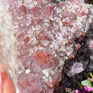 High Grade Thunder Bay Amethyst Cluster, Rare Find Auralite 23 Cluster, Red Phantom Self Healed Amethyst from Moon Light Mine,Thunder Bay