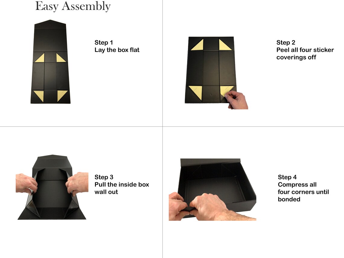 White 9.5 X 7 X 4 Gift Boxes with Closure 3 Etsy