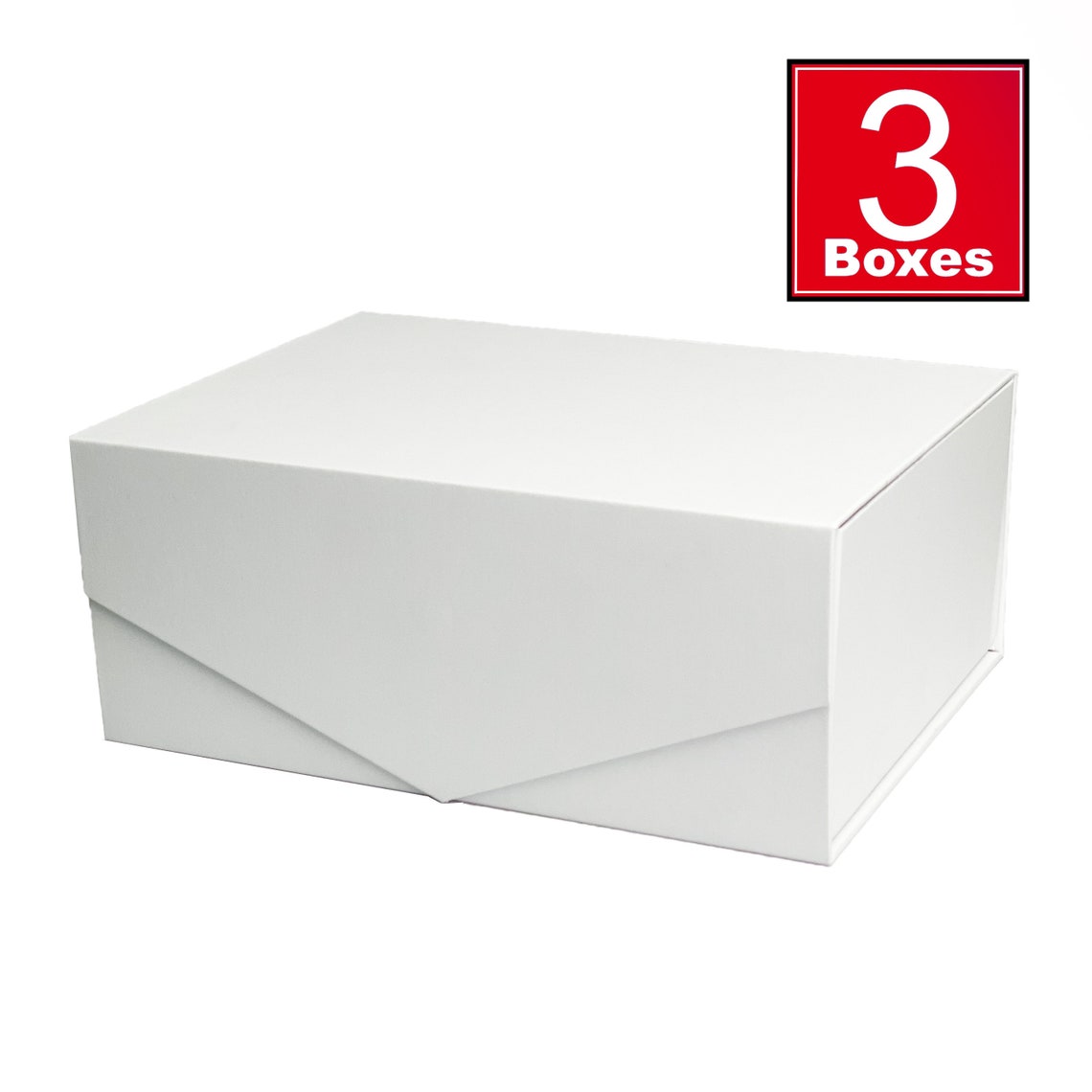 White 9.5 X 7 X 4 Gift Boxes with Closure 3 Etsy