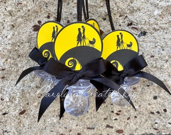 12 Nightmare before Christmas Baby Shower Pacifier Necklace Favors| Baby Shower Games