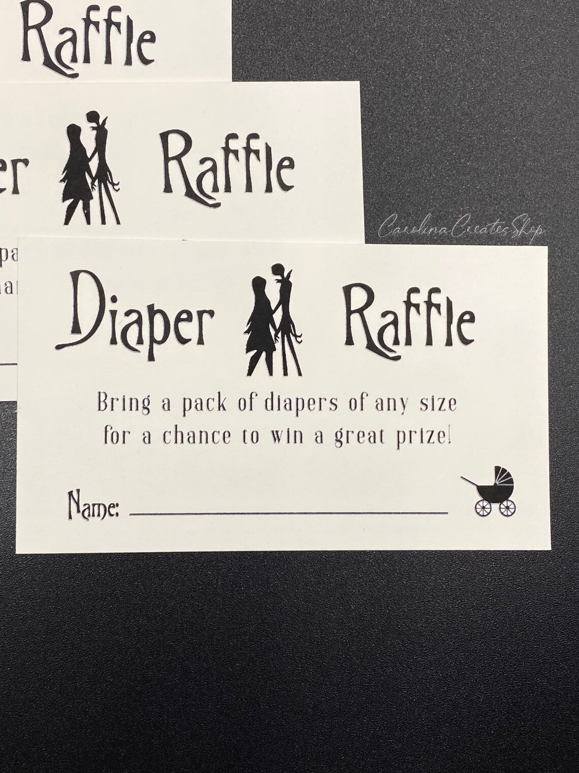 Nightmare Before Christmas Baby Shower Diaper Raffles PRINTED - Etsy