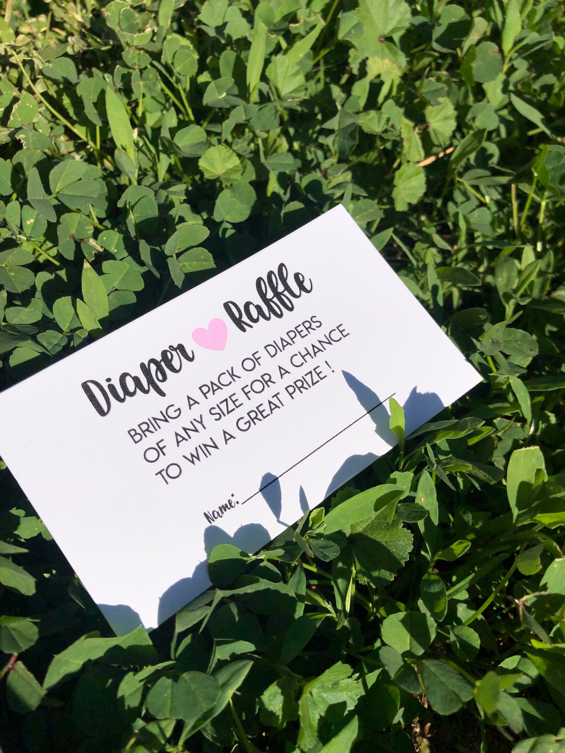 Diaper Raffles Heart Baby Shower Diaper Raffle Tickets Etsy