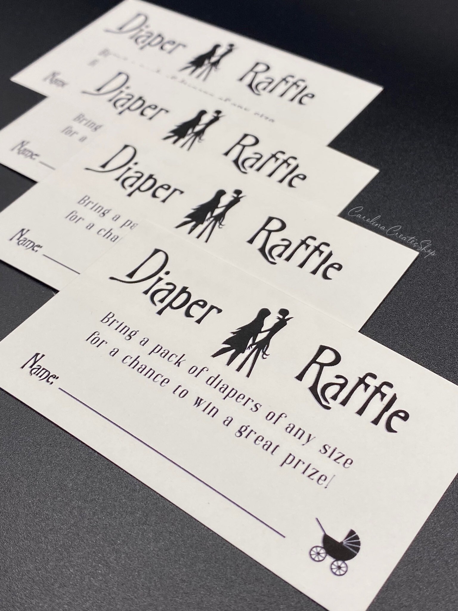 Nightmare Before Christmas Baby Shower Diaper Raffles PRINTED - Etsy