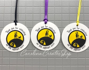 Nightmare Before Christmas Baby Shower Favor Tags