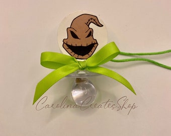 12 Oogie Boogie Baby Shower Pacifier Necklace Favors| Baby Shower Games