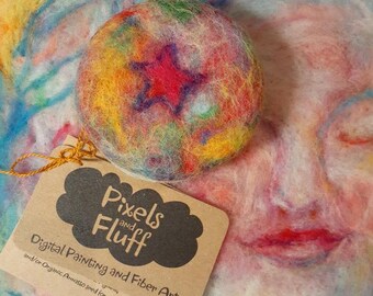 Felted Sandalwood Star Soap