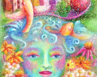 The Fish jumped over the Spoon  original art giclee print