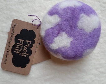 Felted Lavender and Clouds Soap