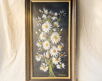 Vintage Original Still Life Painting “Daisies” Thelma Autard