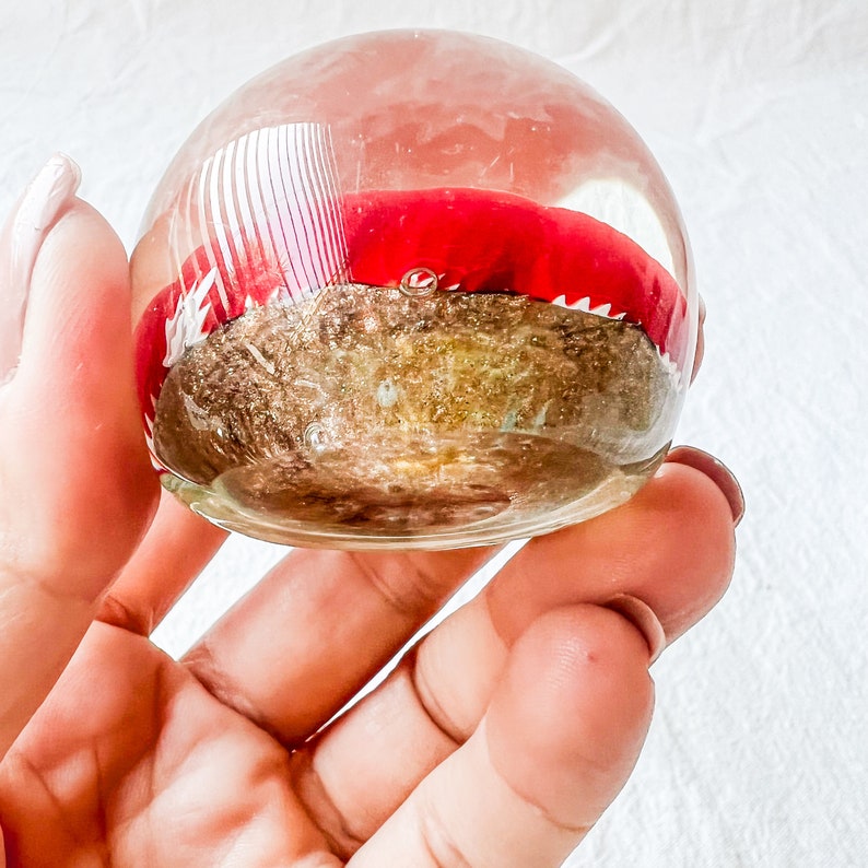 Small Murano blown glass paperweight with Millefiori image 4