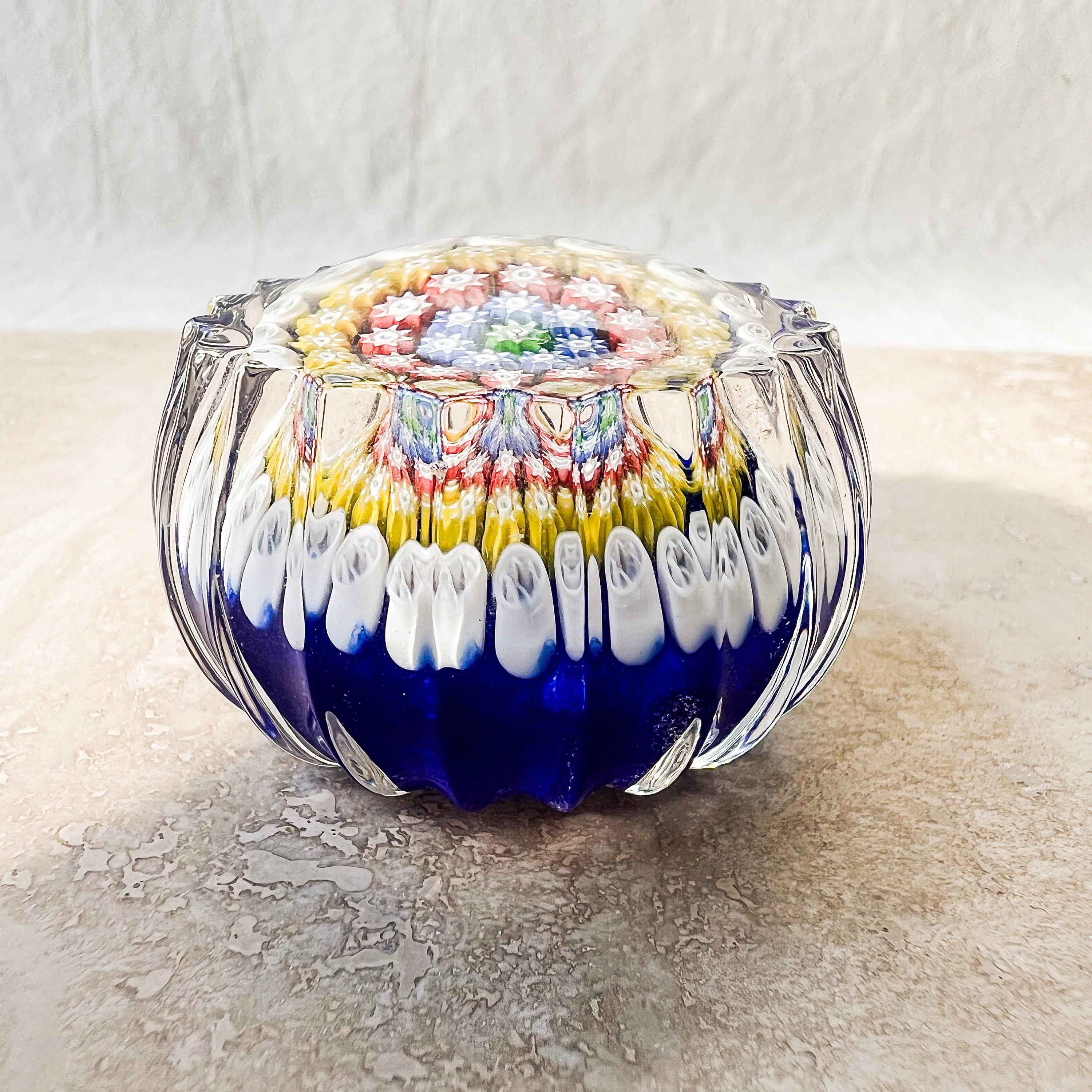 Vintage Perthshire Crieff Scotland Paperweight Small Scalloped