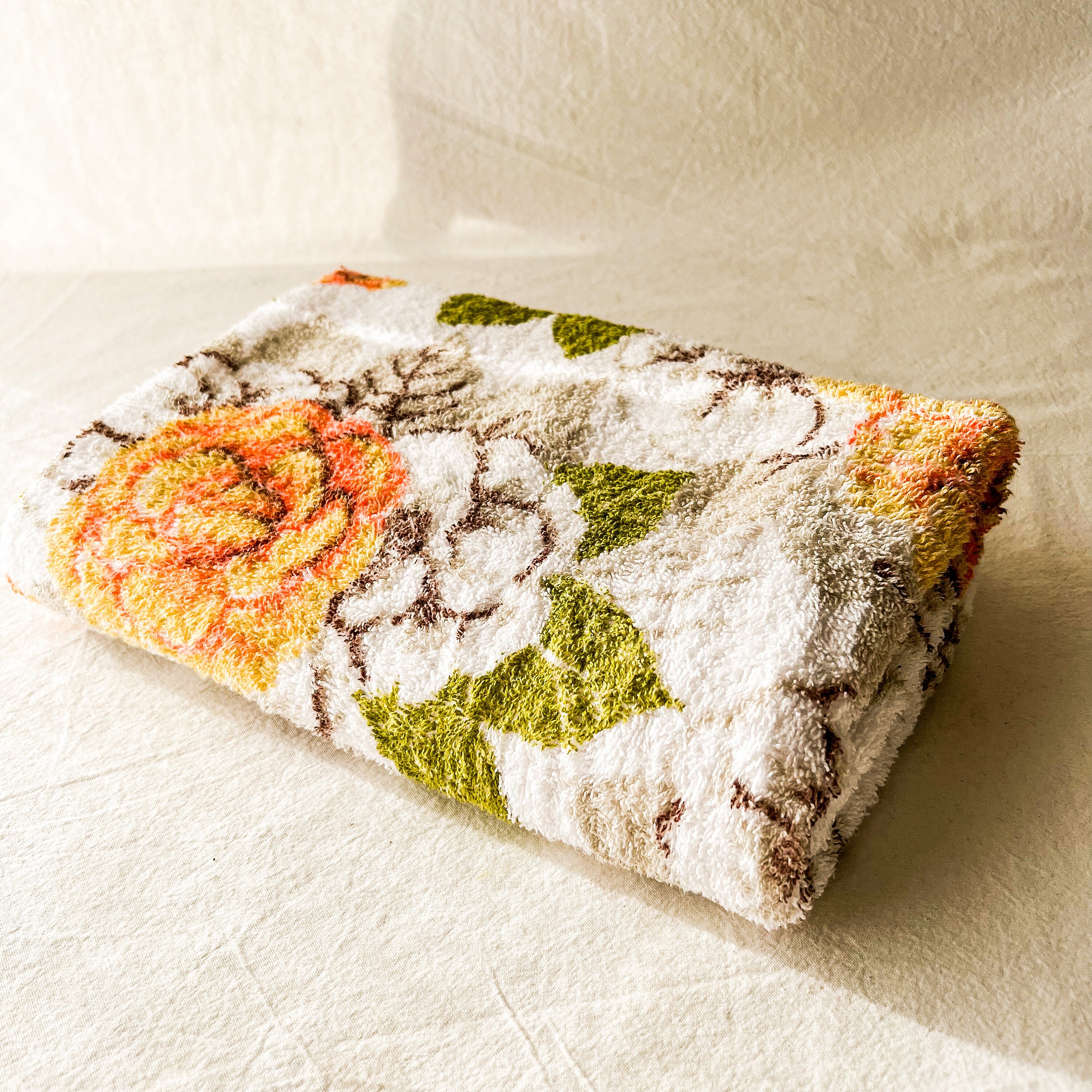 Yellow floral bath towels sale