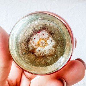 Small Murano blown glass paperweight with Millefiori image 6