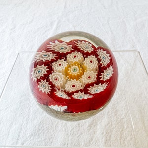 Small Murano blown glass paperweight with Millefiori image 2