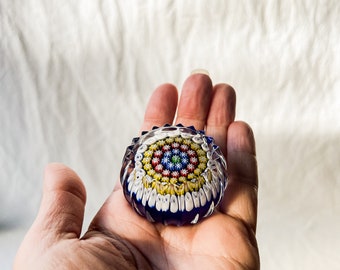 Vintage Perthshire Crieff Scotland Paperweight Small Scalloped