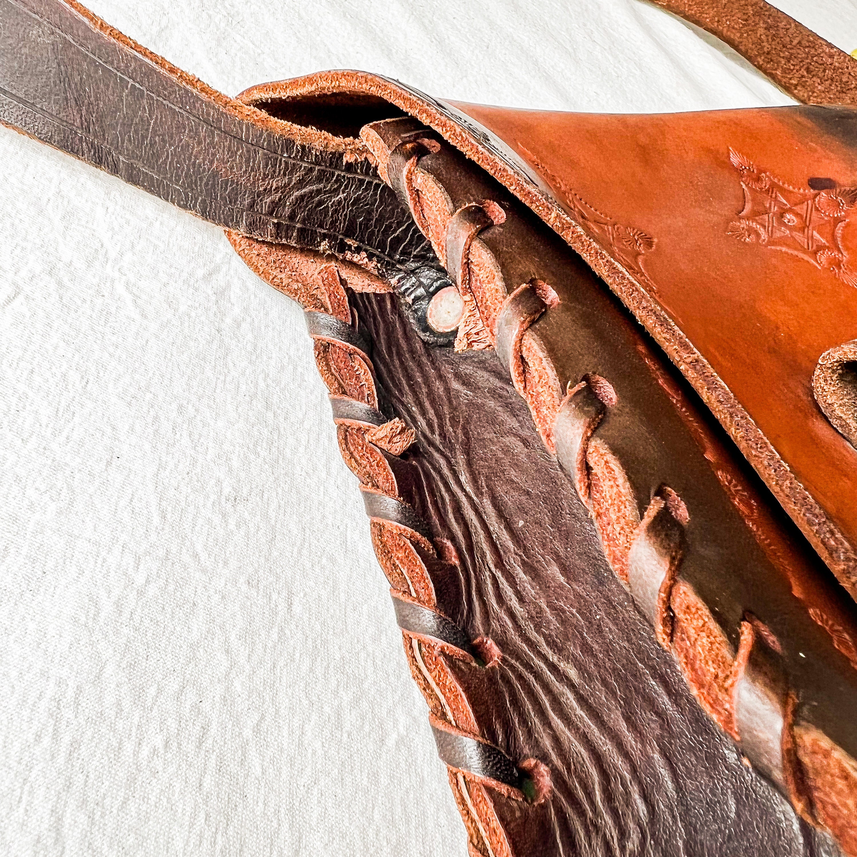 1960s Bohemian Tooled Leather Handbag - Etsy
