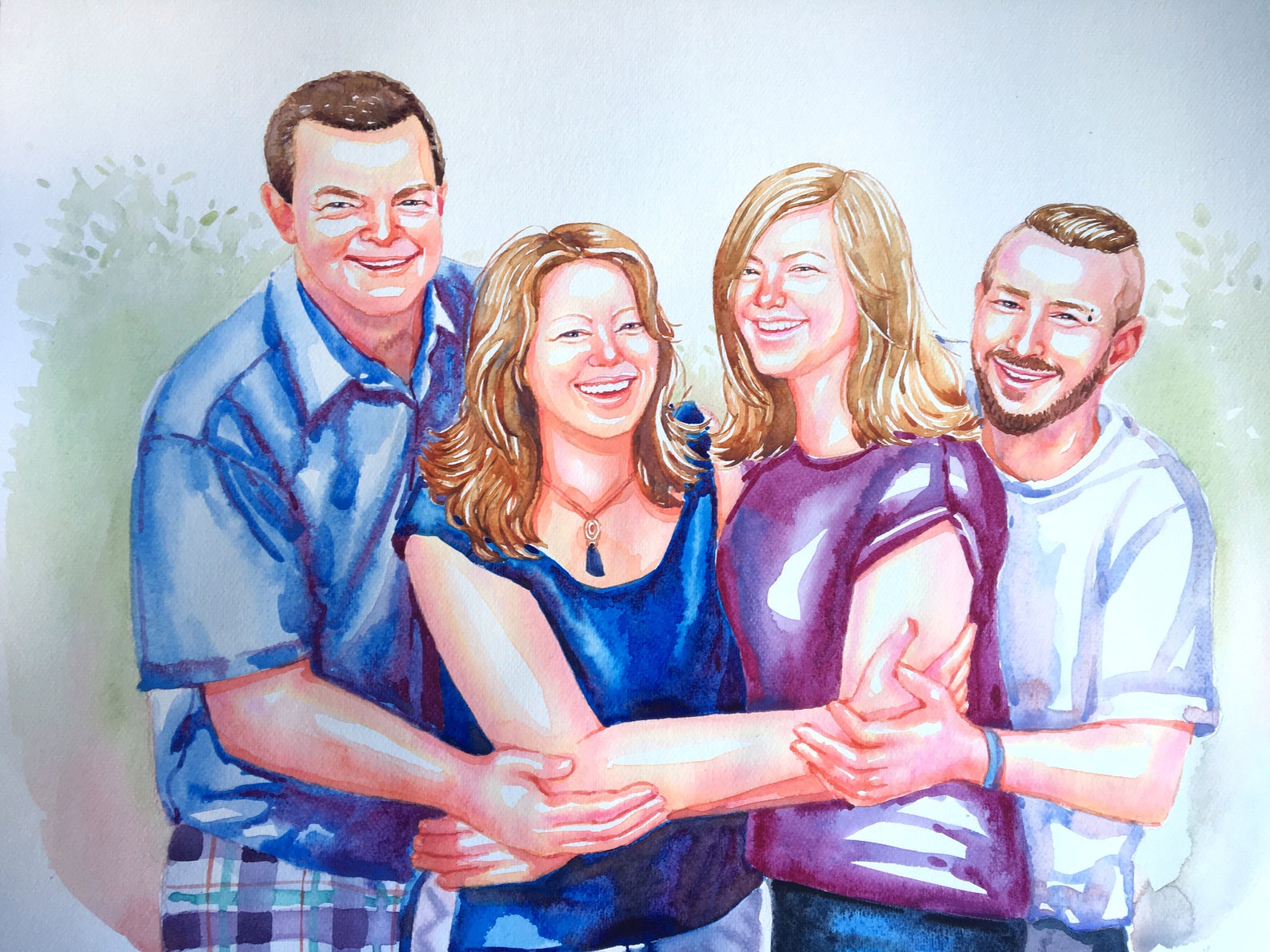 Custom Portrait Family /watercolor Portrait - Etsy