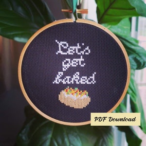 Let&#39;s get baked small cross stitch pattern