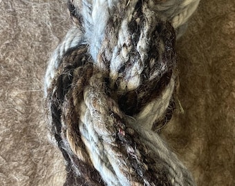 Hand Spun Yarn, Navajo plied in fun Bulky weight colors. Made from reclaimed fiber.