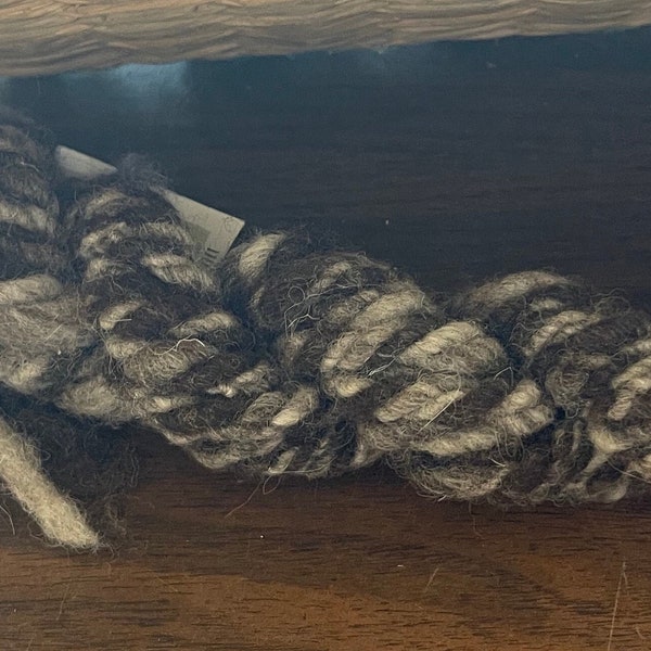 Hand Spun yarn on a Drop Spindle, 100% natural Rambouillet wool, 18 yards of Super Bulky weight