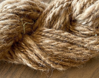 Hand Spun Camel Yarn: Chunky Mulberry Silk Blend, 60 Yards, 8.4 ounces