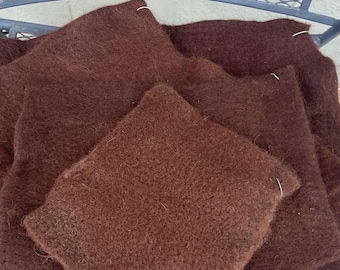 Alpaca Felted Sheets in 4 different sizes. Great for 2 dimensional needle felting projects