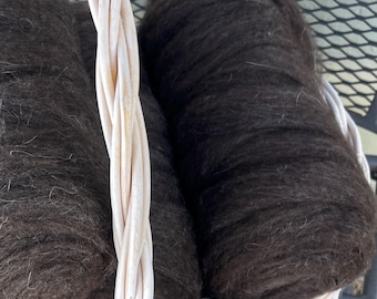 Pure Yak Roving in 4 ounce bumps
