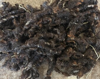 Hand Spun Curly Art Yarn, 2.3 ounces and 10 yards