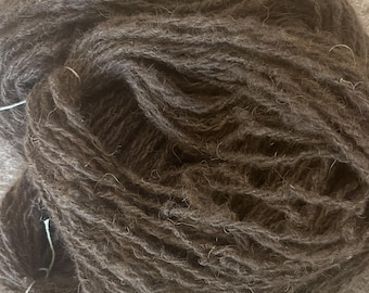 Hand Spun Bison Yarn in DK weight, 76 yards