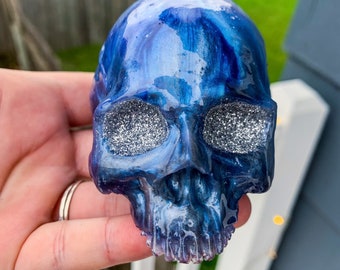 Blue Marble Skull