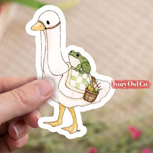 Sticker Oie et grenouille