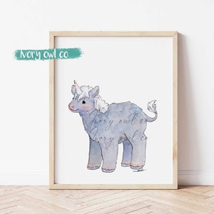 Watercolor Unicorn Print